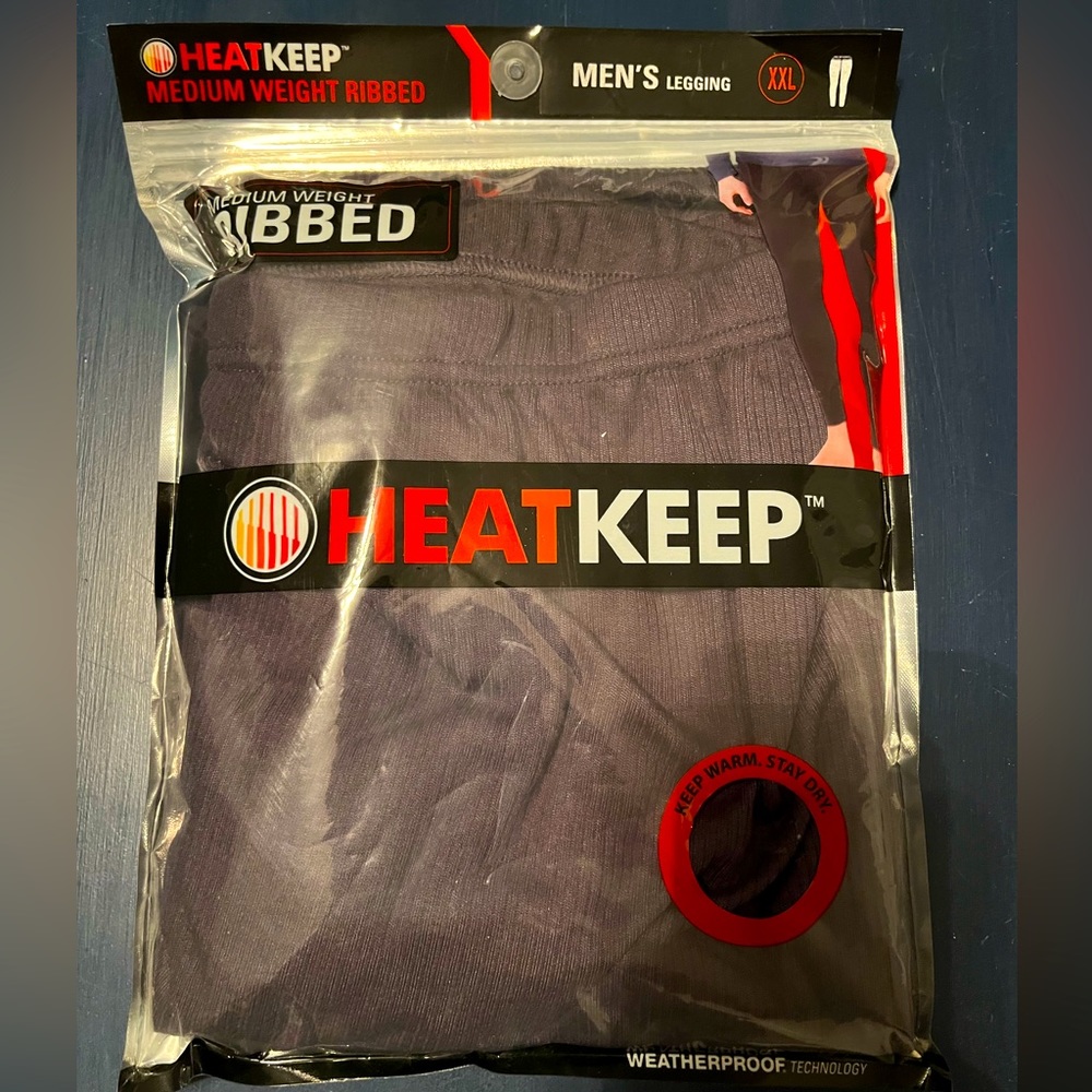Heatkeep Men’s Ribbed Leggings Size XXL